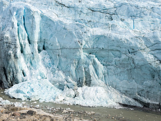 Terminus of the Russell Glacier. Landscape close to the Greenland Ice Sheet near Kangerlussuaq,...