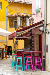 Fototapeta na wymiar Altstadtszene Porec, Istrien, Kroatien