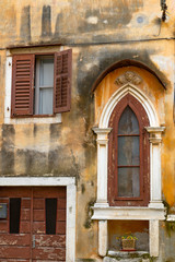 Fototapeta na wymiar Altstadt Fassade Porec, Istrien, Kroatien