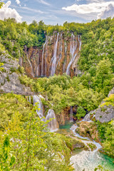 Croatia. Waterfalls in Plitvice National Park. 