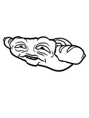 lustig comic hot dog gesicht cartoon bratwurst brötchen würstchen wurst lecker hunger grillen essen schürze grillmeister koch chef clipart fleisch liebe cool