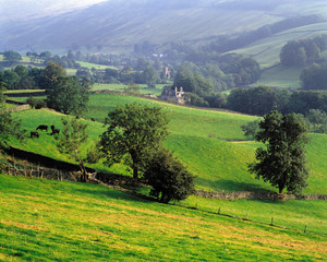 England, Grasmere. The gentle, green hills of Grasmere are one of the wonders of Lake District NP, England. © Ric Ergenbright/Danita Delimont