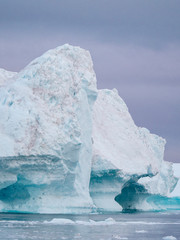 Ilulissat Icefjord also called kangia or Ilulissat Kangerlua at Disko Bay. The icefjord is listed...