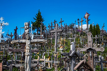 Fototapeta premium Lithuania, Lietuva, near Siauliai, Hill of Crosses, site for Catholic and Christian pilgrimage