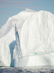 Iceberg in the Disko Bay (Qeqertarsuup Tunua) near Ilulissat. Greenland, Denmark