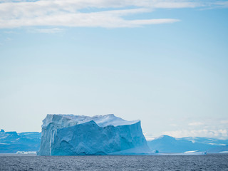 Fototapeta na wymiar Iceberg in the Disko Bay (Qeqertarsuup Tunua) near Ilulissat. Greenland, Denmark