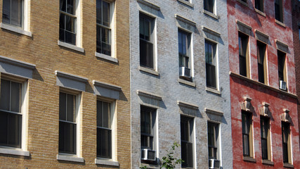 Fototapeta na wymiar Boston, USA: Altbau Fassaden in Beacon Hill