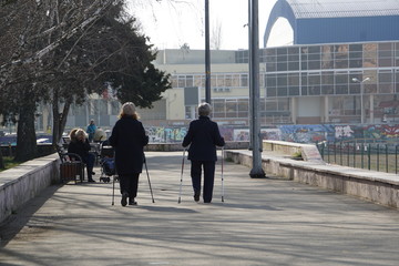 people walking on street