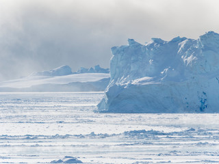Ilulissat Icefjord also called kangia or Ilulissat Kangerlua at Disko Bay. The icefjord is listed...