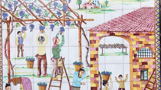 Vietri sul Mare, Italy. Famous handmade ceramics in the street souvenir shop.