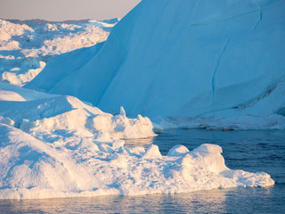 Ilulissat Icefjord also called kangia or Ilulissat Kangerlua at Disko Bay. The icefjord is listed...