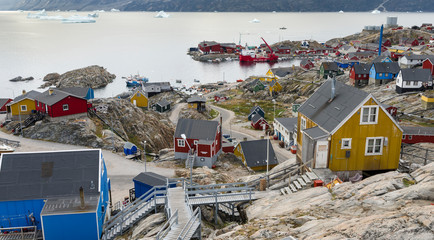 Small town of Uummannaq, northwest Greenland. © Martin Zwick/Danita Delimont