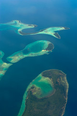 Aerials of the Russell islands, Solomon Islands, Pacific