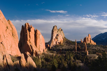 Rock formation, Garden of The Gods National Landmark, Colorado Springs, Colorado, USA, February