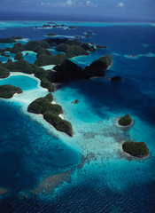 Palau, Micronesia, Aerial view of Rock Island