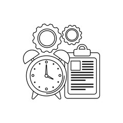 alarm clock with checklist icon