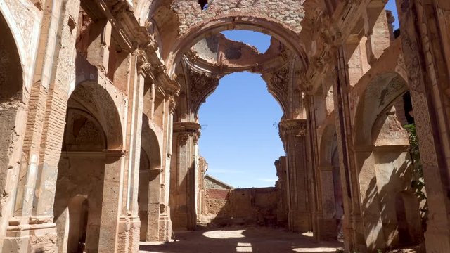 Memorial Ruins of the ancient village of Belchite. Spanish village destroyed during the Spanish civil war .