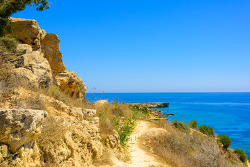  clear blue sea and rocks near protaras cyprus