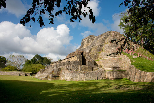 Belize, Altun Ha. Mayan archeological site and ruins.