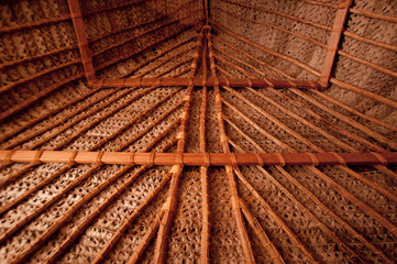 Fototapeta premium Interior Ceiling of Gift Shop, Turtle Island, Yasawa Islands, Fiji.