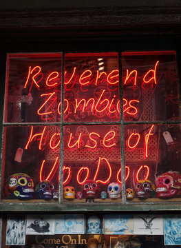 NEW ORLEANS,LA/USA -03-19-2014: Reverend Zombies voodoo shop in the French Quarter of New Orleans, Louisiana