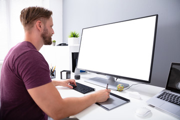 Designer Working On Computer