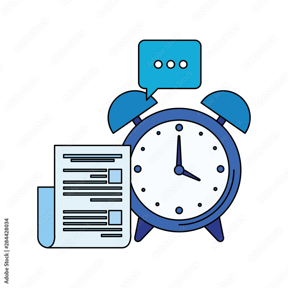 Sticker alarm clock with document file