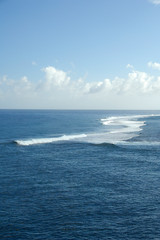 South Pacific, French Polynesia, Moorea, Opunohu Bay. Reef that surrounds the island of Moorea.