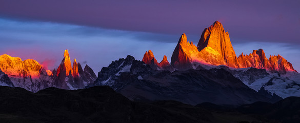 Argentina, Patagonia, Sunrise, colorful - obrazy, fototapety, plakaty