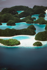 Palau, Micronesia, Ariel View of Rock Islands