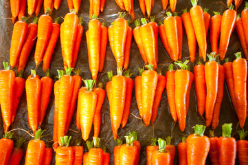 Carrots at the market of Mount Hagen, Highlands, Papua New Guinea, Pacific