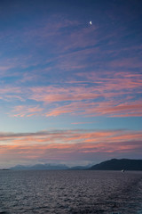 Sunset over the Beagle Channel, Argentina, South America