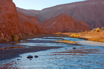 The site of the river crossing from San Pedro de Atacama to Catarpe in the Atacama desert.