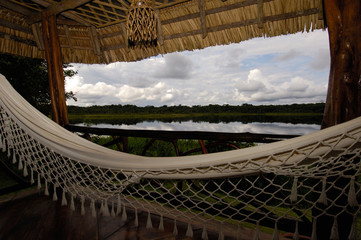 Napo Wildlife Centre Lodge. AÒangu Lake, Yasuni National Park. Amazon Rain Forest. Ecuador. South America