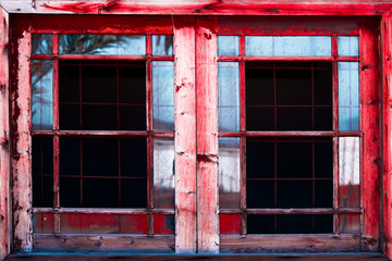 Obraz premium Baja. Close-up of an abandoned window.