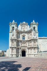 Fototapeta na wymiar Mexico, Oaxaca, Basilica de la Soledad (Basilica of Our Lady of Solitude) completed in 1690