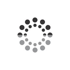 Circle rotation logo design vector
