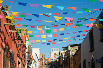 Fototapeta na wymiar Mexico, Guanajuato, San Miguel de Allende, Day of the Dead Decorations