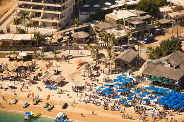 Obraz premium Aerial view of Cabo San Lucas from ultralight aircraft, Baja California, Mexico