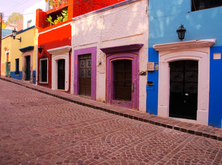 Mexico, Guanajuato, Colorful Back Alley