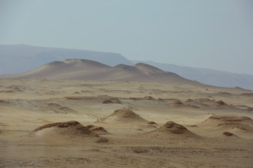 Fototapeta na wymiar Peru, San Martin. Desert views from the Pan American highway.