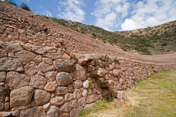 South America - Peru. Inside the amphitheater-like terraces of Moray in the Sacred Valley of the Incas. Thought to have been an Inca crop-laboratory.