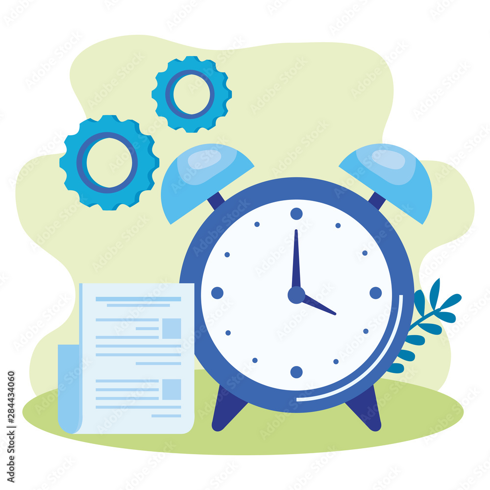 Poster alarm clock with document file
