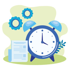 alarm clock with document file