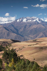 Peru. Nevado del Chicon mountains above Sacred Valley.