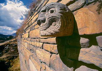 Peru, Chavin. Chavin de Huantar, a World Heritage Site, in the Huaylas Valley, is the oldest major...