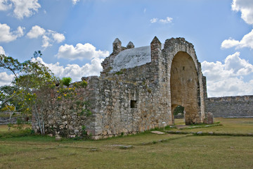 Fototapeta na wymiar North America, Mexico, Yucatan, Merida. An old Christian chapel built upon the ruins at Dzibilchaltun