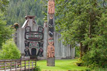 USA, Alaska, Wrangell. View of Chief Shakes Tribal House. Credit as: Don Paulson / Jaynes Gallery /...