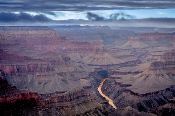 USA, Arizona, Grand Canyon National Park. Overview of canyon and Colorado River. Credit as: Jay O'Brien / Jaynes Gallery / DanitaDelimont.com