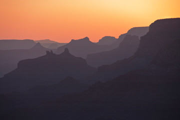 USA, Arizona, Grand Canyon, Colorado River, Float Trip, Desert View, Sunset